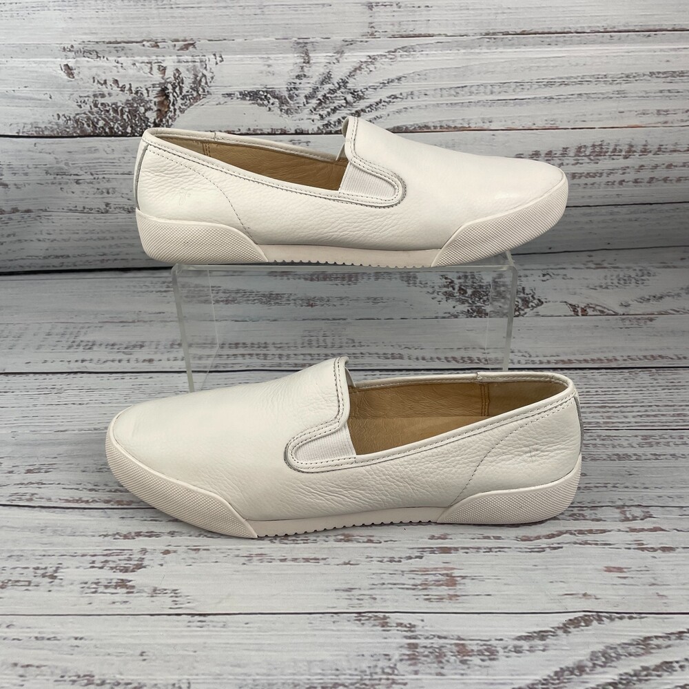 Frye Mia Womens US 10M Slip On Sneakers Tumbled White